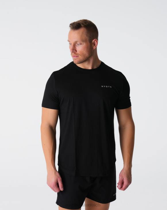 Spitzen Männer NVGTN 6J66763 Schwarz T-Shirt mit technischer Passform