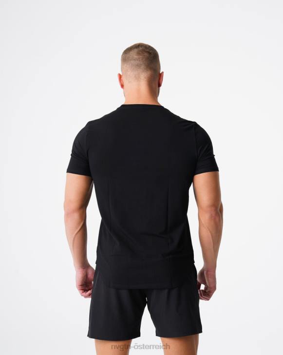 Spitzen Männer NVGTN 6J66767 Schwarz T-Shirt mit Puls-Passform