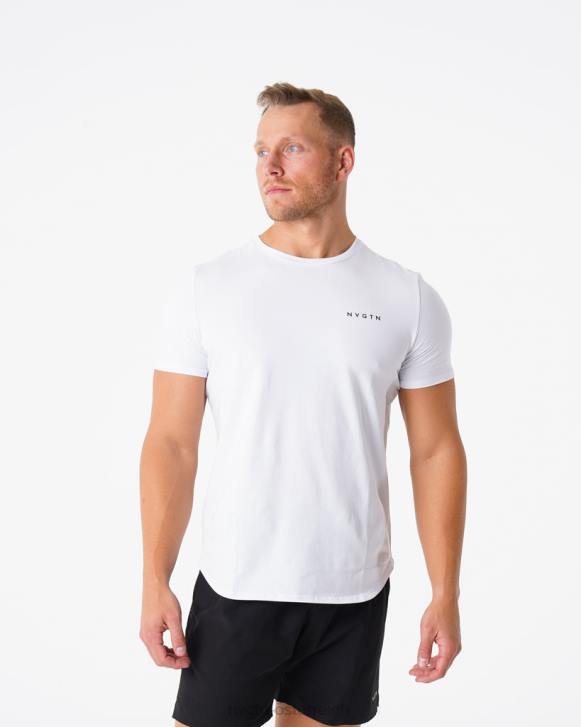 Spitzen Männer NVGTN 6J66768 Weiß T-Shirt mit Puls-Passform