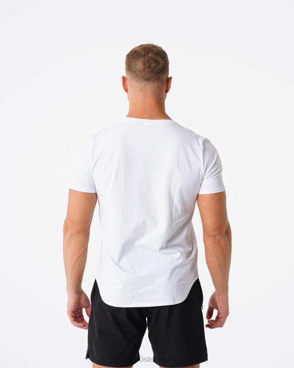 Spitzen Männer NVGTN 6J66768 Weiß T-Shirt mit Puls-Passform