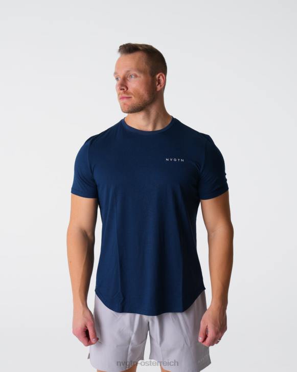 Spitzen Männer NVGTN 6J66770 Marine T-Shirt mit Puls-Passform