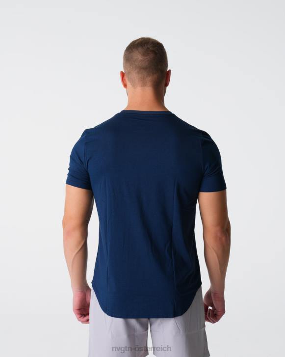 Spitzen Männer NVGTN 6J66770 Marine T-Shirt mit Puls-Passform