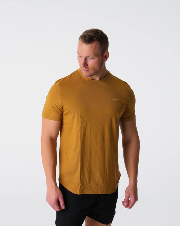 Spitzen Männer NVGTN 6J66771 Bronze T-Shirt mit Puls-Passform