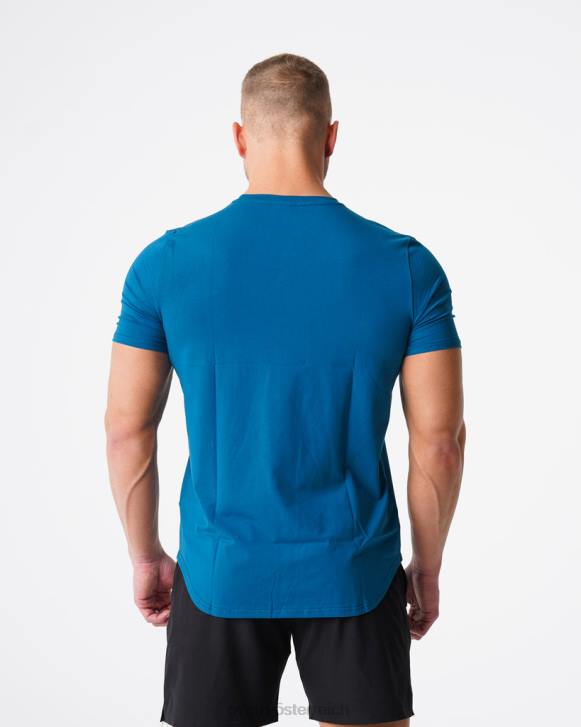 Spitzen Männer NVGTN 6J66799 französisches Blau T-Shirt mit Puls-Passform